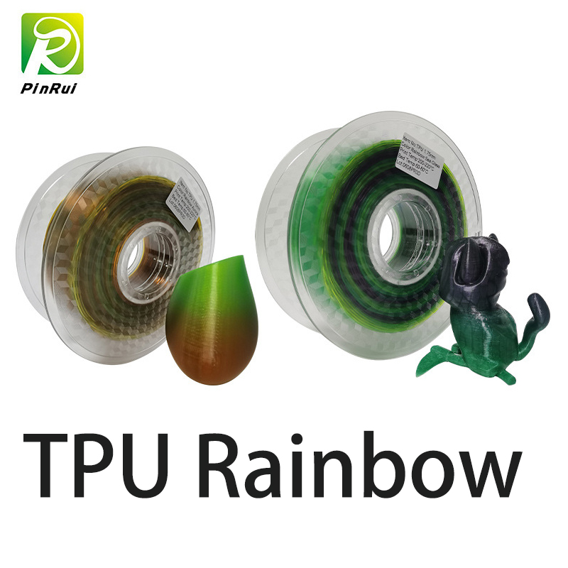 TPU regenboog filament 3d filament zacht flexible1.75mm fdm