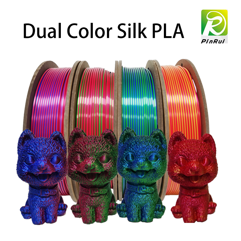 PLA Filament Silk Dual Color Filament, 1,75 mm 3D -gloeidraad, 3D -printerfilament