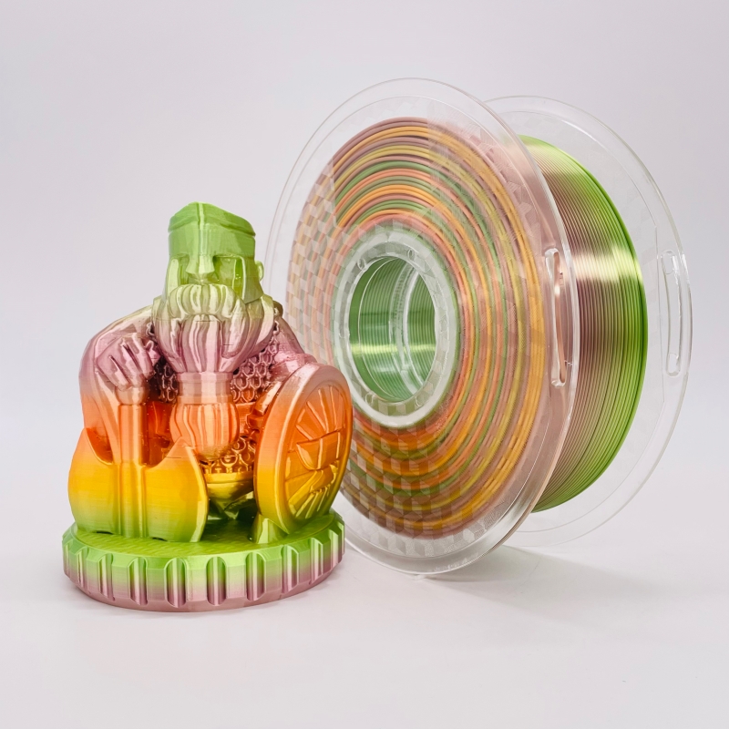 Silk Rainbow Multicolour PLA Filament Pastel Color1.75mm 3D -printer PLA Filament