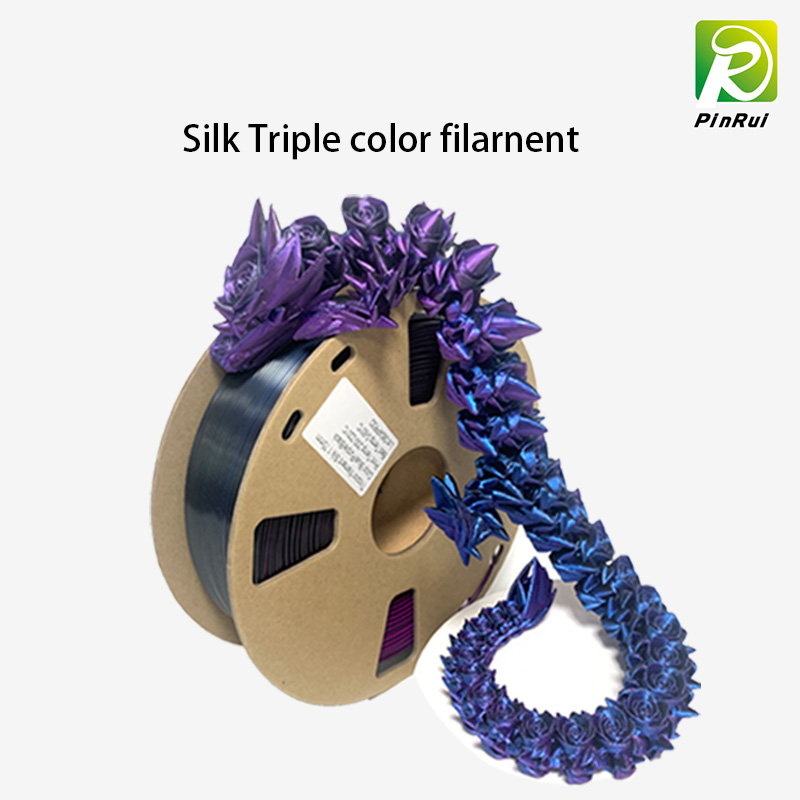 PLA Filament Silk Triple Color Filament, 1,75 mm 3D -gloeidraad, 3D -printerfilament
